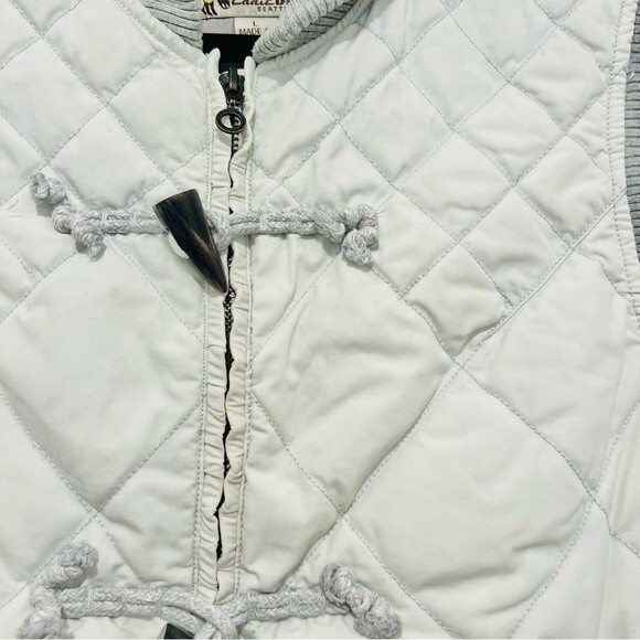 Eddie Bauer Women’s Down Filled Quilted Puffer Vest Zip Up & Toggles Size Large - Picture 8 of 12